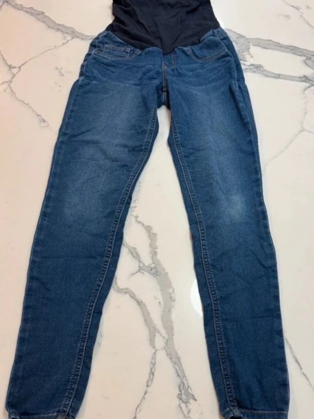 Indigo Blue Maternity Jeans Medium Wash Womens S
